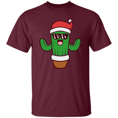 Christmas Cactus, Cactus In Flowerpot, Cactus Wear Sunglasses, Merry Christmas, Trendy Chrismas Unisex T-Shirt