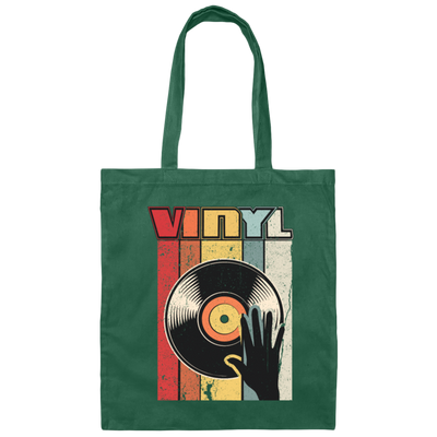 Retro Vinyl Record Player Analog Player Turntable Canvas Tote Bag