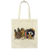 Colorfull Design Peace Love Pool Gift For Friend Canvas Tote Bag
