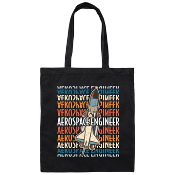 Spaceship Retro Lover Aerospace Engineer Gift Canvas Tote Bag