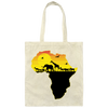 Animal In Africa, Love Animal, Love Africa, Africa Shape Canvas Tote Bag