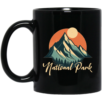 Love National Park, Love Mountain, Best Of Park, Retro National Park Black Mug