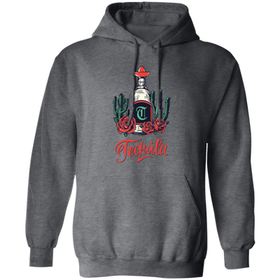 Tequila Bottle, Wine Bottle Central Cactus Forest Pullover Hoodie