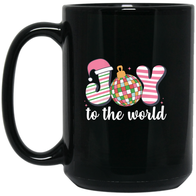 Joy To The World, Disco Balls, Tis The Season, Disco Verse Black Mug