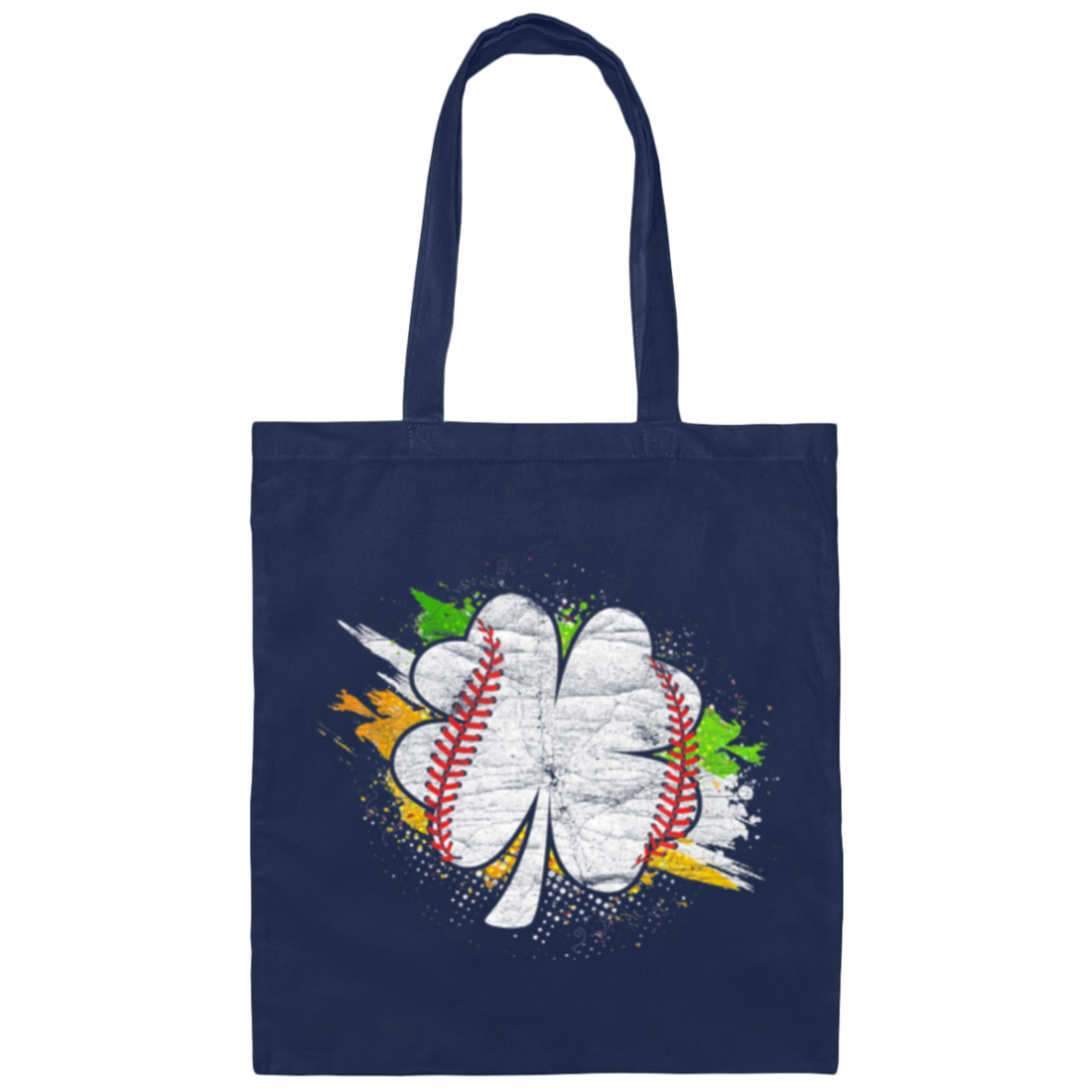 Funny Baseball Irish Shamrock St Patricks Day Boy Canvas Tote Bag