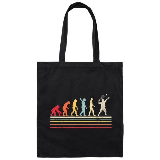 Retro Tennis, Funny Tennis Retro Style Canvas Tote Bag