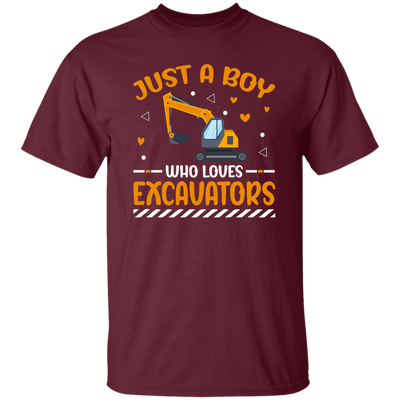 Just A Boy Who Loves Excavators, Excavator Driver Unisex T-Shirt