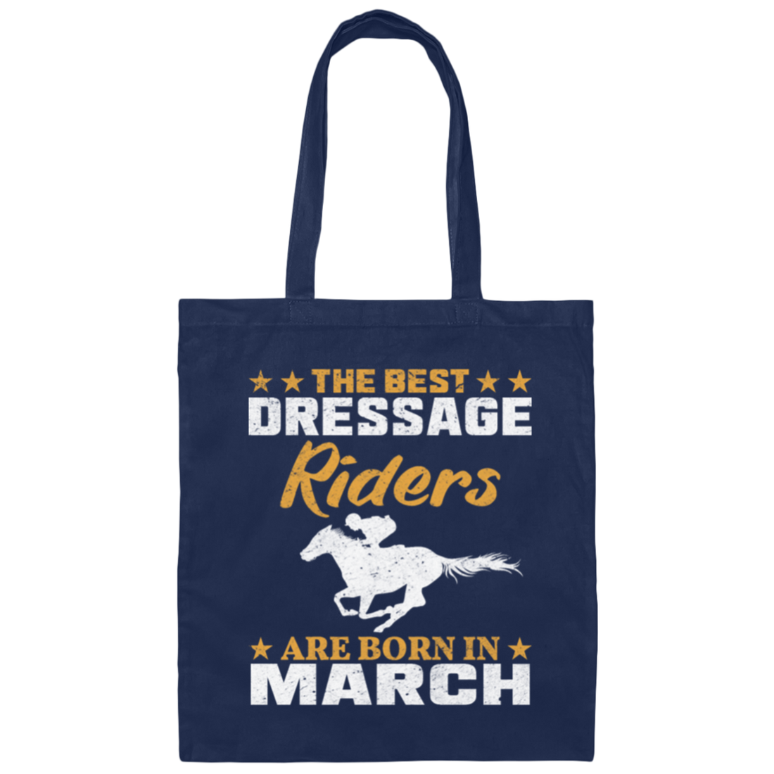 Dressage Rider Birthday March Gift Idea, Vintage Dressage Rider Canvas Tote Bag
