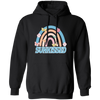 Sunkissed, Groovy Rainbow, Butterfly, Flower, Kid Design Pullover Hoodie