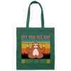 Love Yoga Sloth Yoga Eff You See Kay Why Oh You Funny Vintage Style Canvas Tote Bag