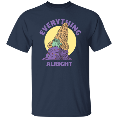 Everything Is Alright, Cartoon Smiling Spilled Ice Cream Unisex T-Shirt