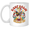 Keep Calm, Dream On, Groovy Keep Calm, Groovy Butterfly White Mug