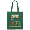 Birthday April 1978 Legend Was Born Gifts Funny Retro 1978 Canvas Tote Bag