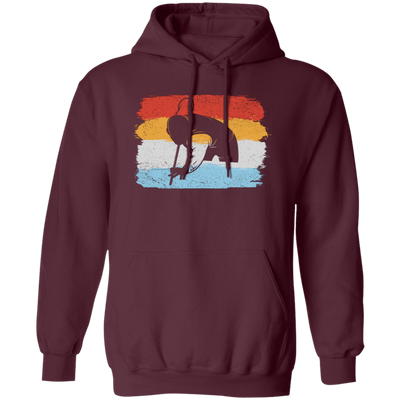 Billiard Player, Billiard Lover, Retro Billiard, Billiard Silhouette Pullover Hoodie