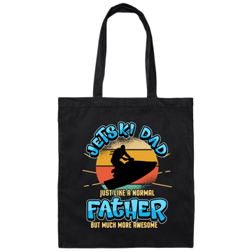 Water Sports Dad, Jetski Dad Water Sports Vacation Saying Gift Canvas Tote Bag