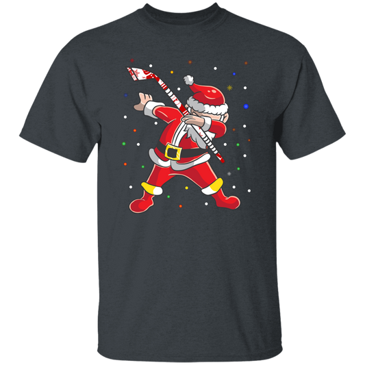 Dabbing Santa, Santa Claus, Sant Play Hockey, Merry Christmas, Trendy Christmas Unisex T-Shirt