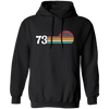 Vintage Gift For 73, 1973 Vintage Birthday, Retro Sunset 1973 Gift Pullover Hoodie