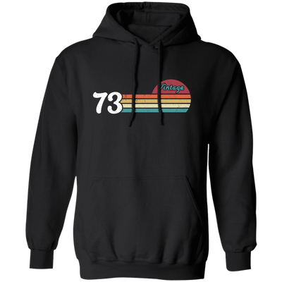 Vintage Gift For 73, 1973 Vintage Birthday, Retro Sunset 1973 Gift Pullover Hoodie