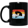 Billiard Player, Billiard Lover, Retro Billiard, Billiard Silhouette Black Mug