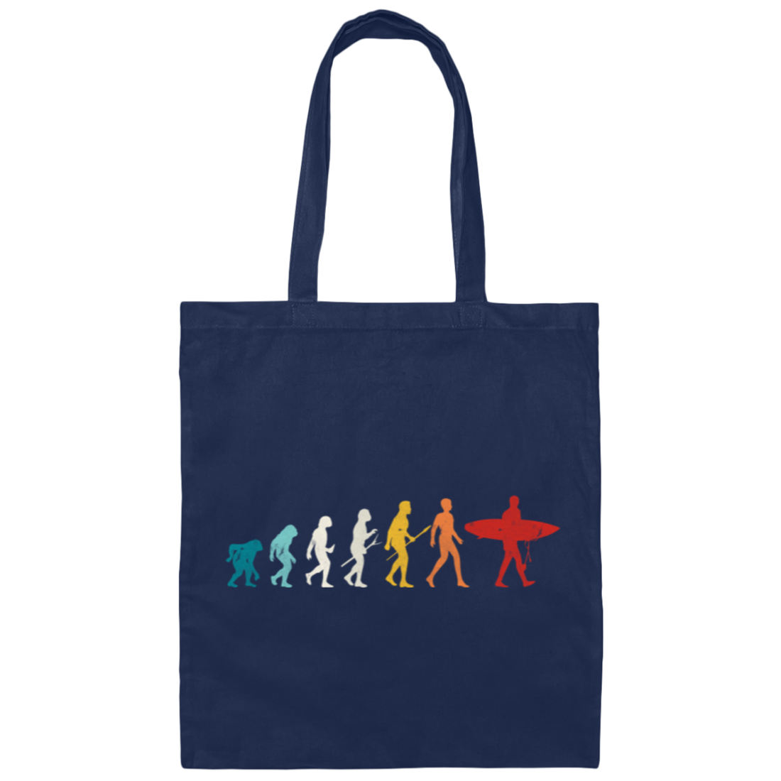 Retro Surfing Evolution For Surfers Advanced Stage Canvas Tote Bag