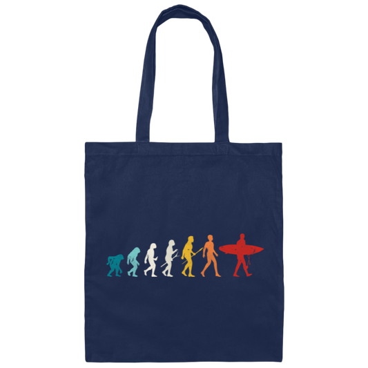 Retro Surfing Evolution For Surfers Advanced Stage Canvas Tote Bag