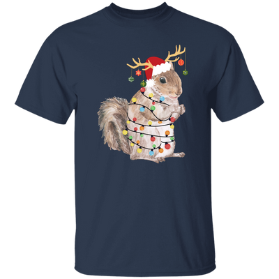 Squirrel Christmas, Merry Christmas, Christmas Lights, Funny Squirrel Unisex T-Shirt