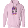 Spooky Mama, Halloween Party, Messy Buns Halloween Pullover Hoodie