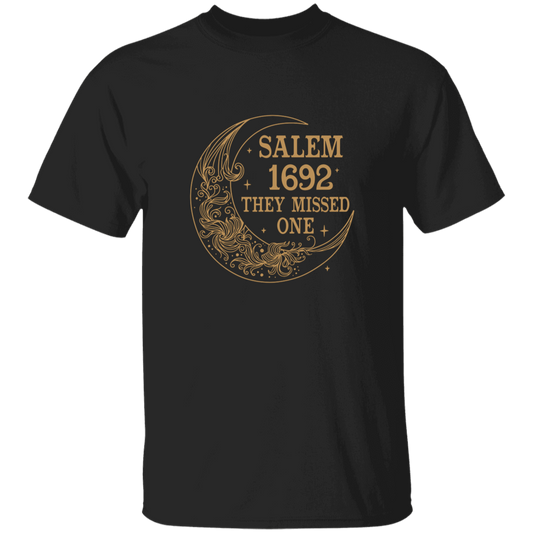 Salem 1692, They Missed One, Salem Floral Moon Unisex T-Shirt