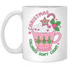 It's Christmas, Calories Don_t Count, Xmas Cup, Xmas Tea White Mug