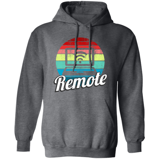 Wifi Lover, Wifi Icon Vintage, Remote Sunset, Cool Gift For Worker Remote From Home Pullover Hoodie