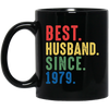 Best Husband Since 1979, 1979 Anniversary, 1979 Wedding Gift Black Mug