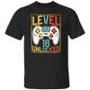 Level 18 Unlocked, Birthday 18th, Video Games Lover, Best 18th Gift Unisex T-Shirt