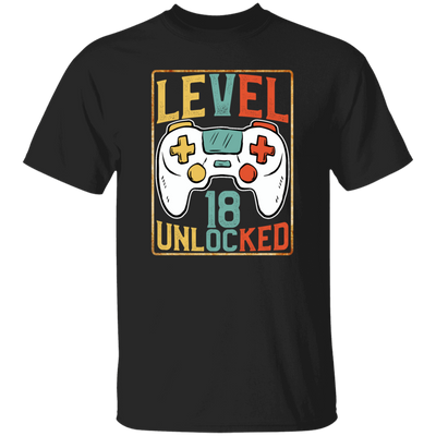 Level 18 Unlocked, Birthday 18th, Video Games Lover, Best 18th Gift Unisex T-Shirt