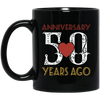 50th Wedding Anniversary, Anniversary 50 Years Ago, Love Partner Gift Black Mug