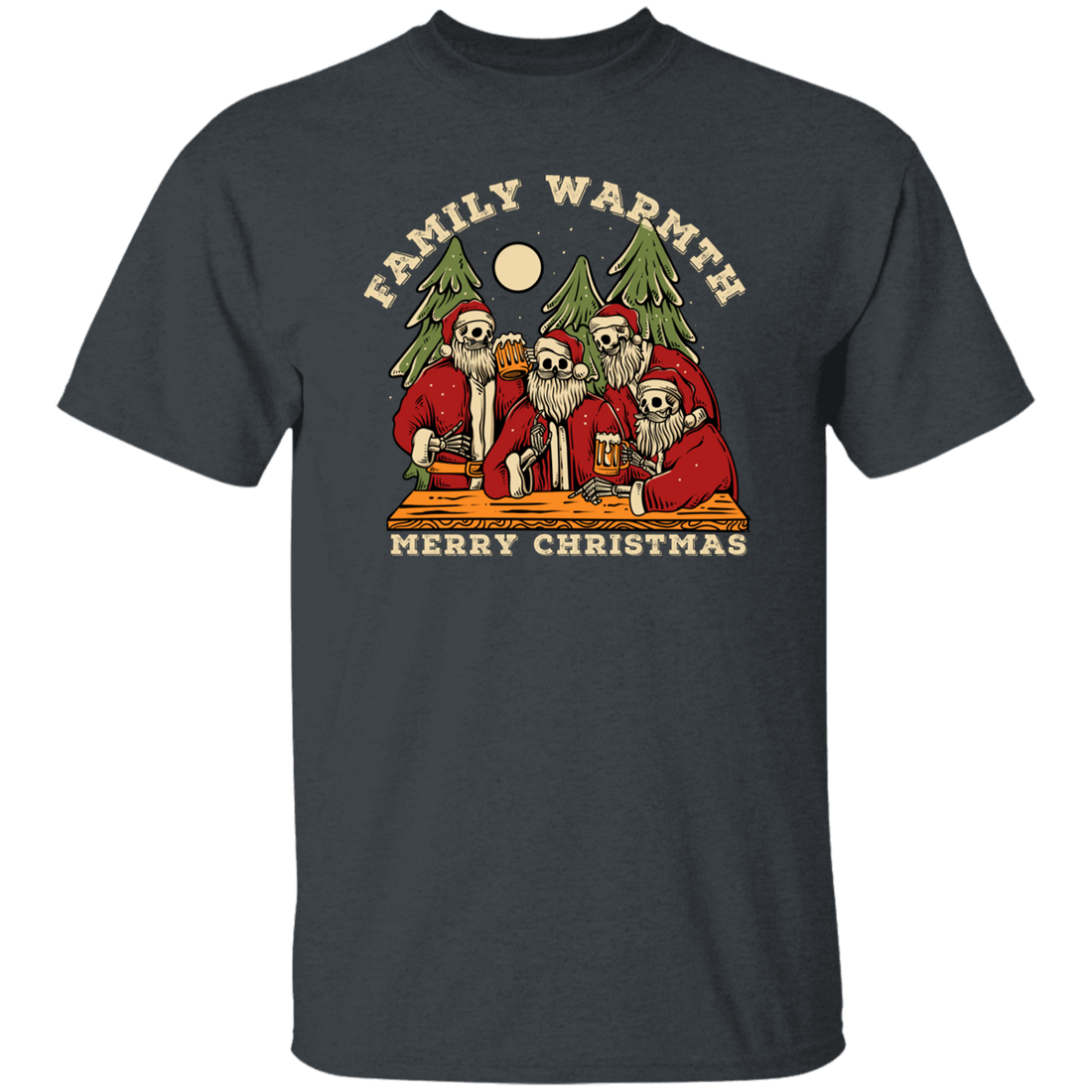 Family Wamth, Merry Christmas, Skeleton Santa Family Unisex T-Shirt