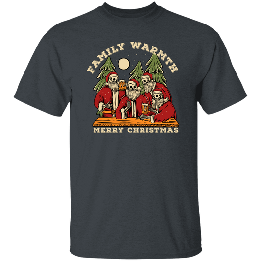 Family Wamth, Merry Christmas, Skeleton Santa Family Unisex T-Shirt