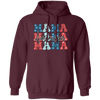 Mama, American Mama, Groovy Mama, Mommy's Day Pullover Hoodie