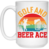 Golf And Beer Ace, Retro Golf, Golf With Beer White Mug