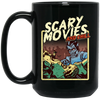 Scary Movie And Chill, I Love Moviem Scary Movies Lover Black Mug