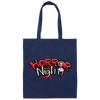 Horror Night, Horror Party, Horror Halloween Canvas Tote Bag