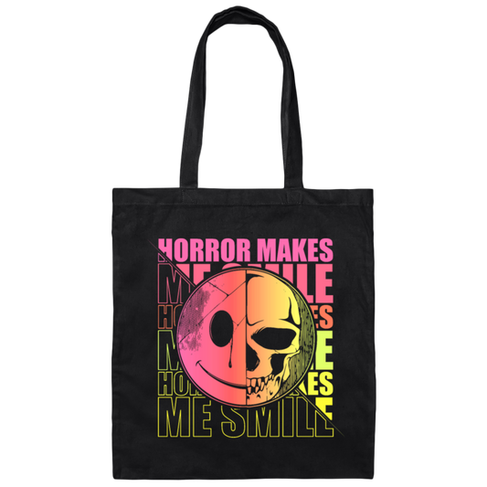Horror Film, Festival Halloween, Zombie Fan Gift, Neon Style Canvas Tote Bag