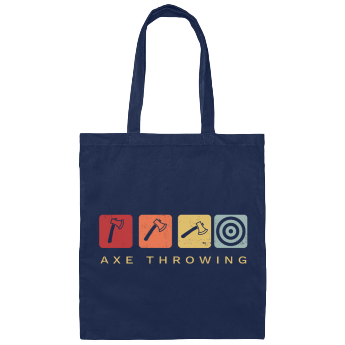 Retro Axe Throwing Target Vintage Cool sport Axe Throwing Canvas Tote Bag