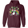 Panda Leprechaun, Saint Patricks Day, Shamrock Lover, Patrick Panda Pullover Hoodie