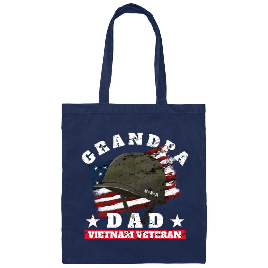 Grandpa US Army Vietnam Veteran Dad Canvas Tote Bag