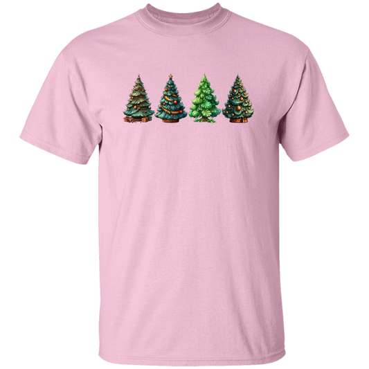 Xmas Tree, Set Of Christmas Trees, Four Xmas Trees, Merry Christmas, Trendy Chrismas Unisex T-Shirt