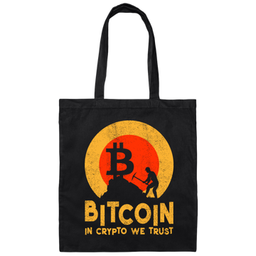 Bitcoin - Sunset - IN CRYPTO WE TRUST Canvas Tote Bag