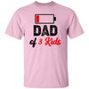 Dad Of 3 Kids, Out Of Battery, Father's Day Gift, Dad Gift Unisex T-Shirt