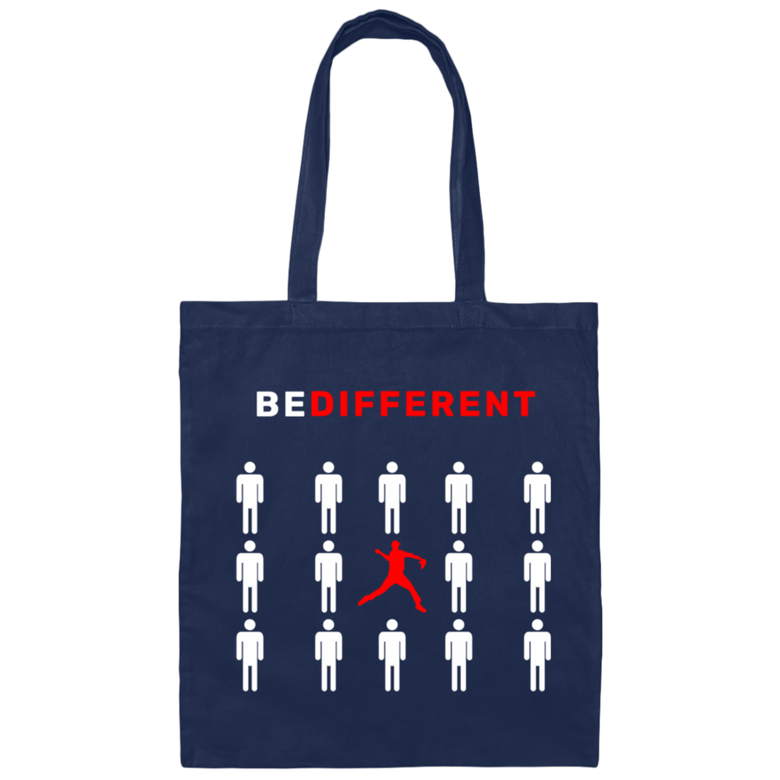 Baseball Lover, Be Different, Baseball Pitcher, Different Gift, Love Different Canvas Tote Bag