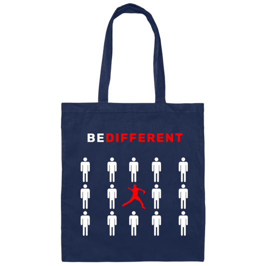 Baseball Lover, Be Different, Baseball Pitcher, Different Gift, Love Different Canvas Tote Bag