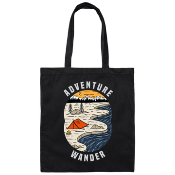 Adventure Wander, Vintage Wanderlust Canvas Tote Bag